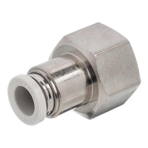 PCF803 AirTAC — фитинг прямой с внутренней резьбой 3/8”, под трубку 8 мм