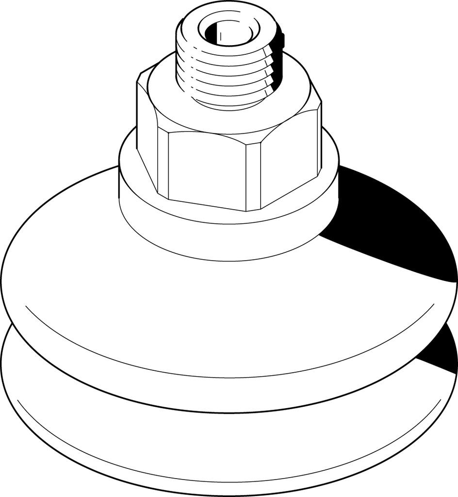 ESS-50-BT-M6 525993 FESTO - Присоска вакуумная круглая сильфон 1.5 гофра, 50 мм, vulkollan, M6