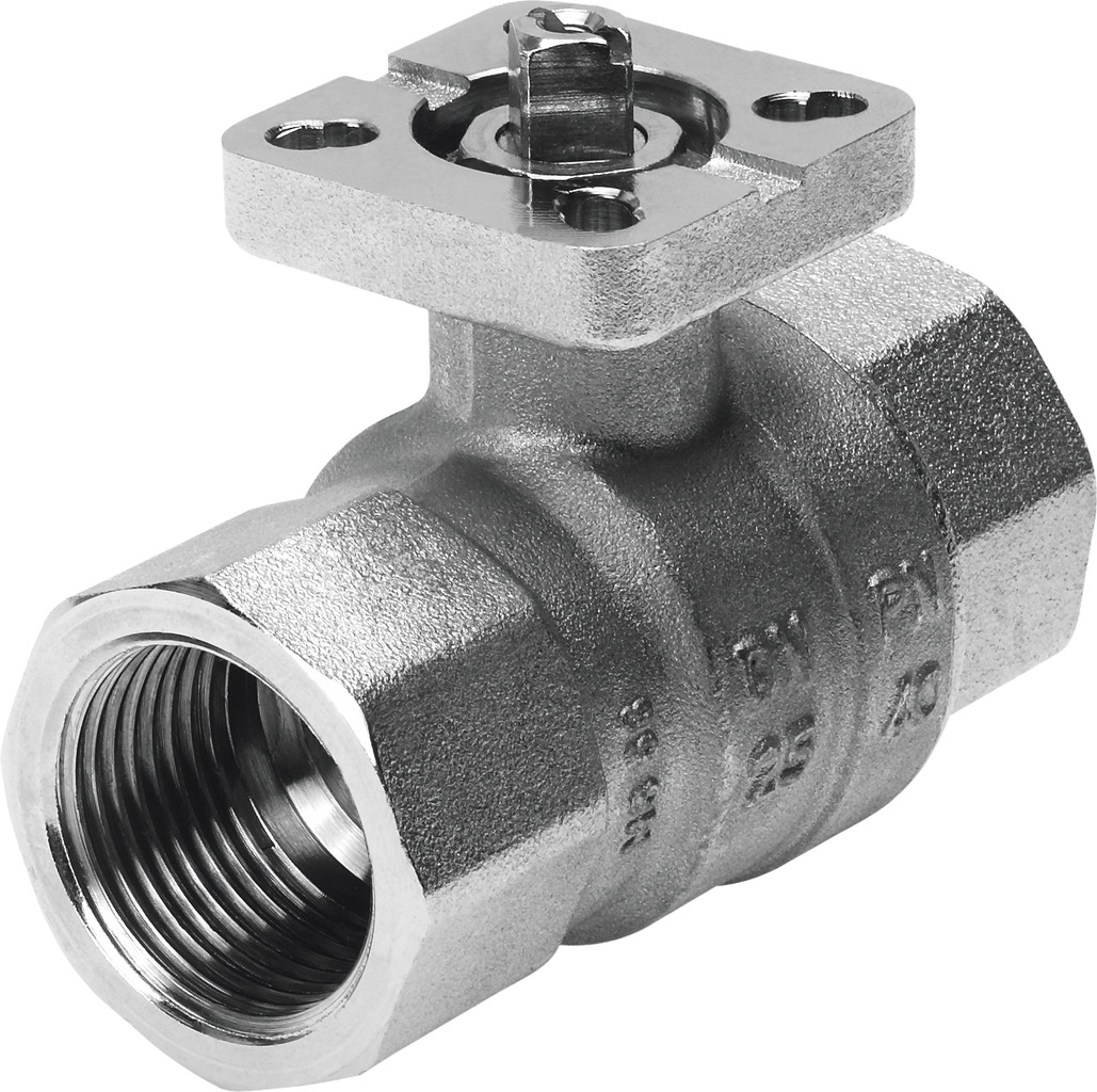 VAPB-3/4-F-40-F03 534305 FESTO - Кран шаровой муфтовый, 3/4" ДУ 20, латунный, двухходовой, под привод