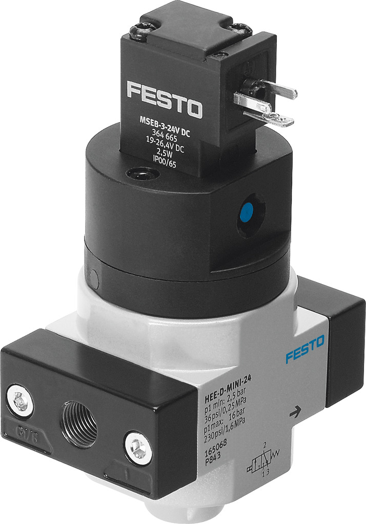 HEE-1/8-D-MINI-230 165070 FESTO - Отсечной клапан электр. упр., G1/8, 230 V AC, 3/2 НЗ