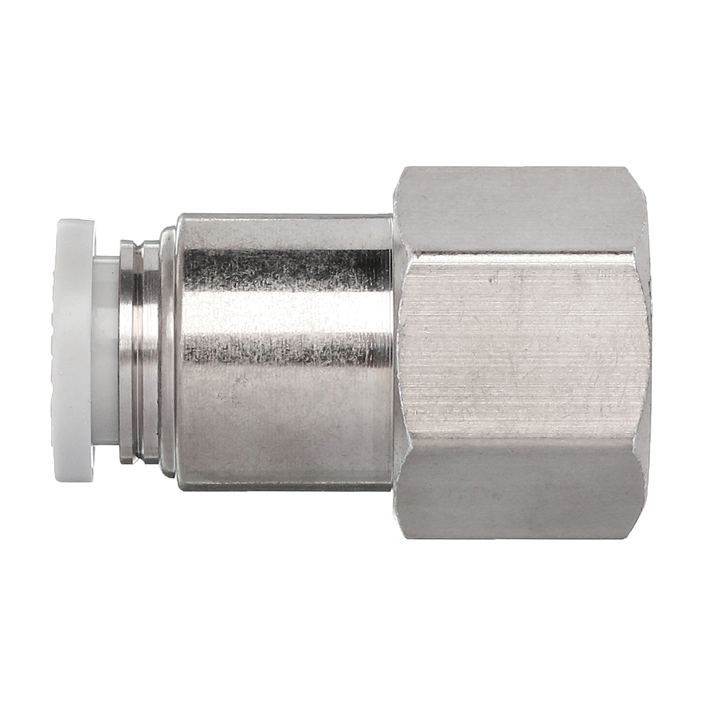 PCF802 AirTAC — фитинг прямой с внутренней резьбой 1/4”, под трубку 8 мм