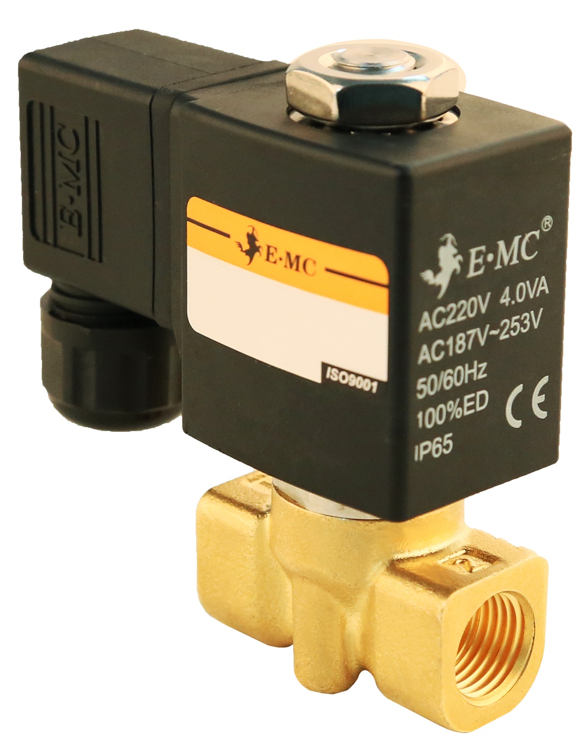 SLP08-030E2 EMC - Клапан электромагнитный, G1/4, двухход. 2/2 НЗ, 220 VAC, латунный, 80°C, 0-13 бар
