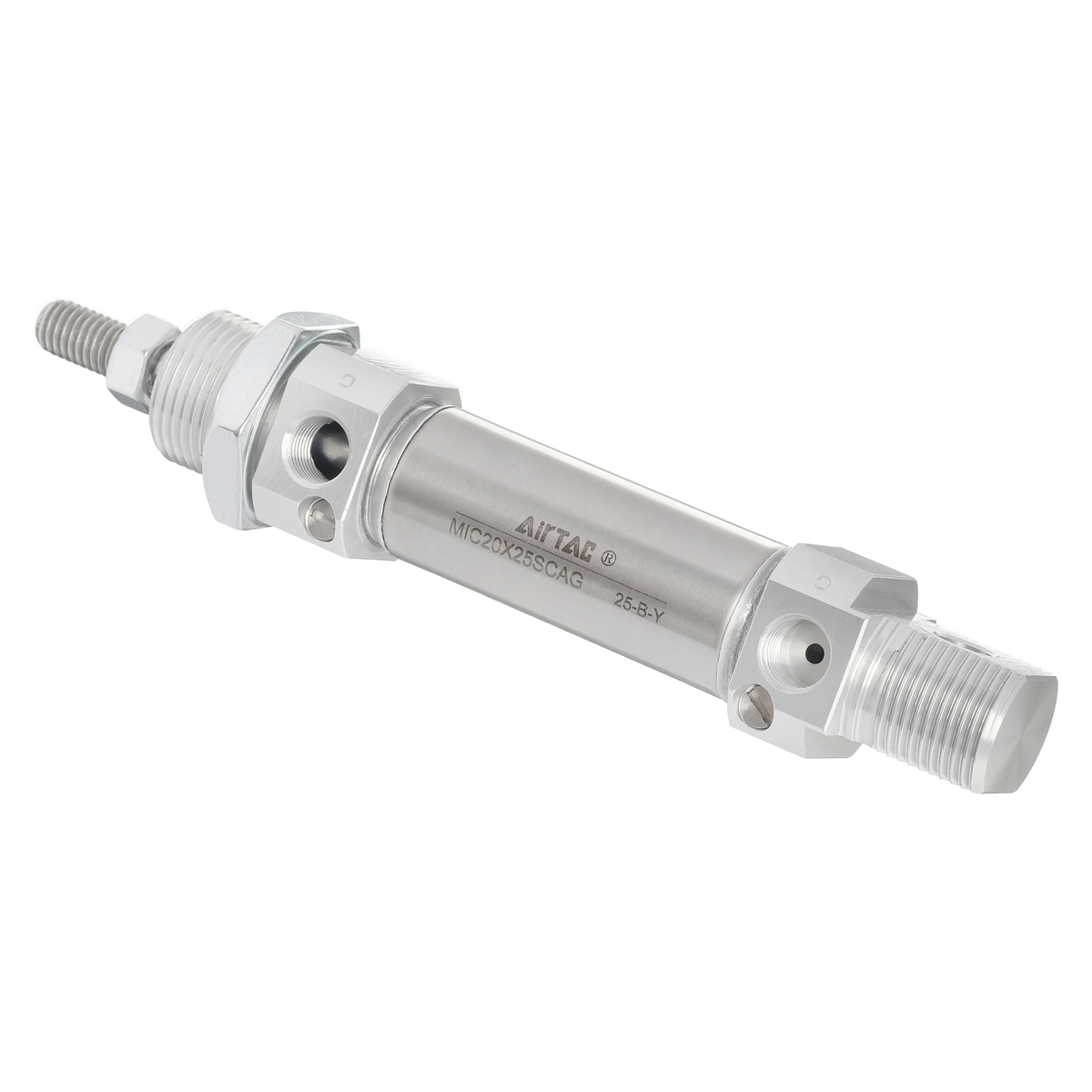 MIC20X25SCAG AirTAC - Пневмоцилиндр ISO 6432, 20x25 мм, двуст. действ., пневм. демпф., магнитный