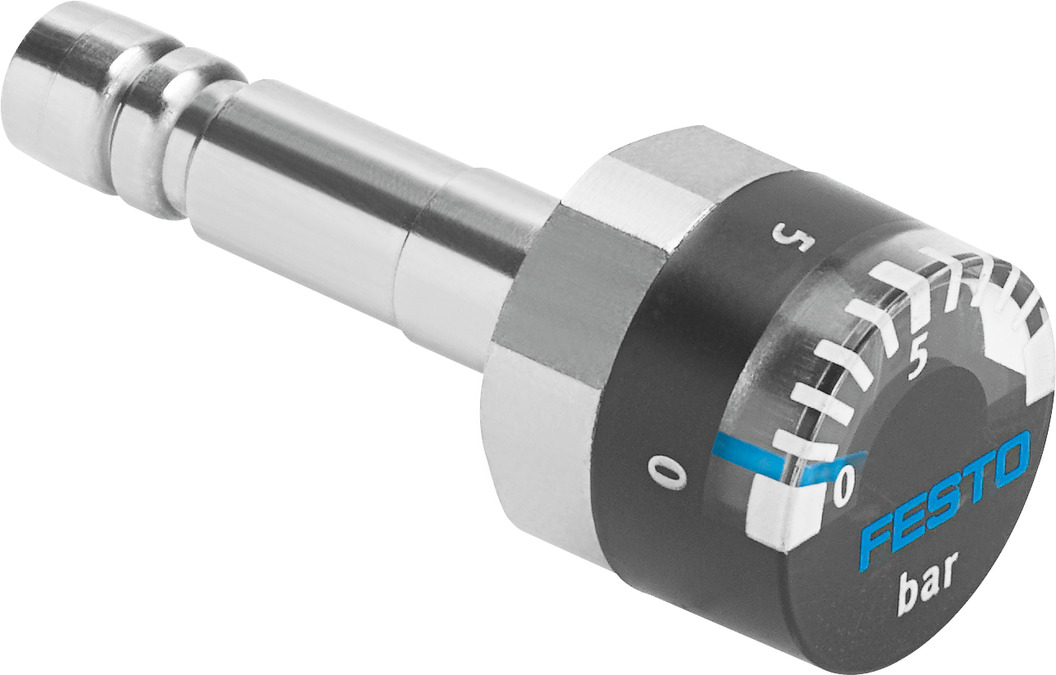 MA-15-10-QS-8 153385 FESTO - Манометр, 10 бар, 8 мм (трубка), осевой, 15 мм, КТ 5
