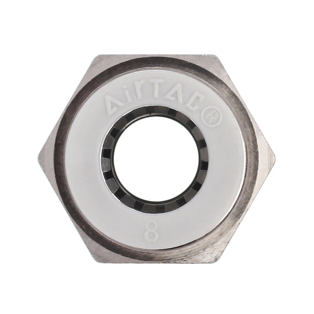 PCF802 AirTAC — фитинг прямой с внутренней резьбой 1/4”, под трубку 8 мм