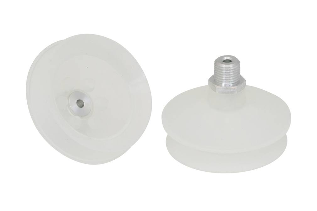 FSGA 63 SI-55 G1/4-AG 10.01.06.00686 SCHMALZ - Присоска вакуумная сильфон 1.5 гофра, 63 мм, силикон, G1/4