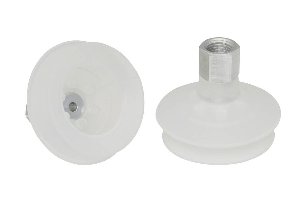 FSGA 53 SI-55 G1/4-IG 10.01.06.00073 SCHMALZ - Присоска вакуумная сильфон 1.5 гофра, 53 мм, силикон, G1/4
