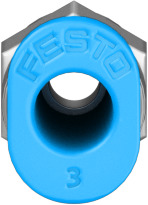 QSM-M3-3 153301 FESTO - Штуцер прямой с нар. резьбой цанговый M3-3 мм