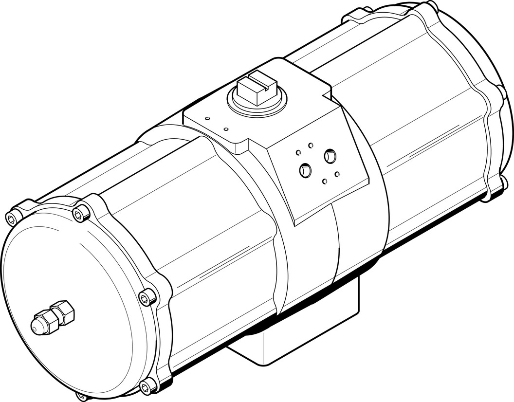 DAPS-3840-090-R-F16 549671 FESTO - Пневмопривод запорной арматуры, дв. д., 3840 Нм, F16, вал 46 мм