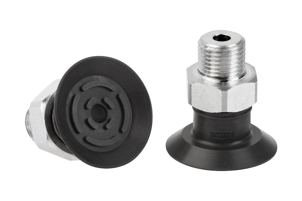 SGPN 20 FPM-65 G1/8-AG 10.01.01.12922 SCHMALZ - Присоска вакуумная круглая плоская, 20 мм, фторкаучук, G1/8