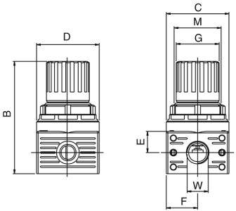 T020 002 040 000 AIGNEP - Регулятор давления, G1/8, 12 бар