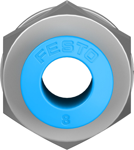 QS-G3/8-8 186100 FESTO - Штуцер прямой с нар. резьбой цанговый G3/8-8 мм