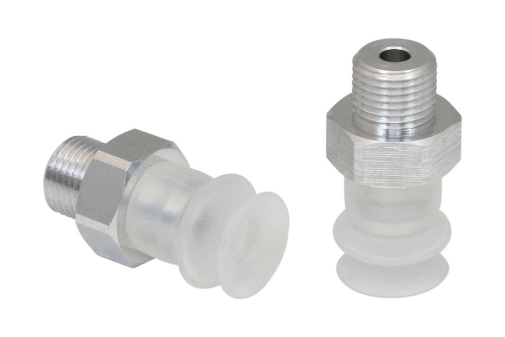 FSGA 14 SI-55 G1/8-AG 10.01.06.00384 SCHMALZ - Присоска вакуумная сильфон 1.5 гофра, 14 мм, силикон, G1/8