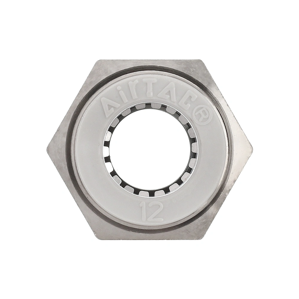 PCF1204 AirTAC — фитинг прямой с внутренней резьбой 1/2”, под трубку 12 мм