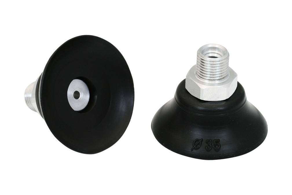PFYN 35 FPM-65 G1/8-AG 10.01.01.00187 SCHMALZ - Присоска вакуумная круглая плоская, 35 мм, фторкаучук, G1/8