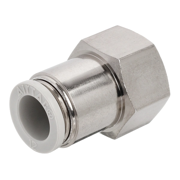 PCF1204 AirTAC — фитинг прямой с внутренней резьбой 1/2”, под трубку 12 мм