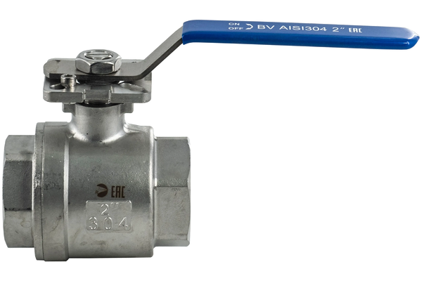 NK-BMp50/4 - Кран шаровый муфтовый под привод нерж. (2PC), AISI304 DN50 (2″), PN40