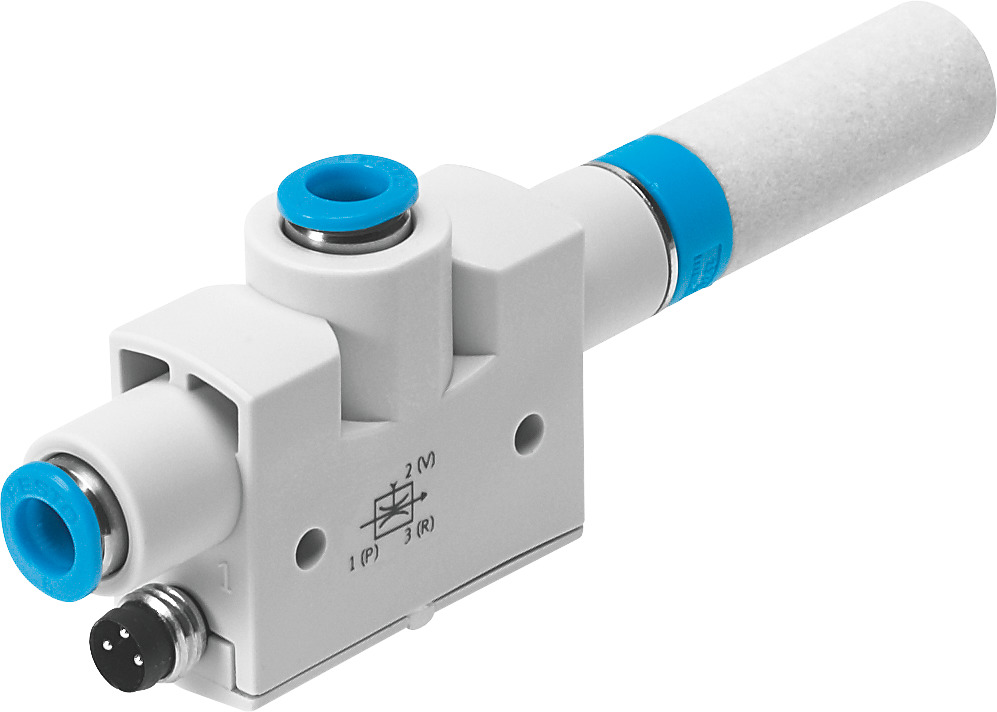 VN-10-L-T4-PQ2-VQ2-O1-P 536806 FESTO - Вакуумный эжектор, сопло 0.95 мм, высокая скорость, 6 мм