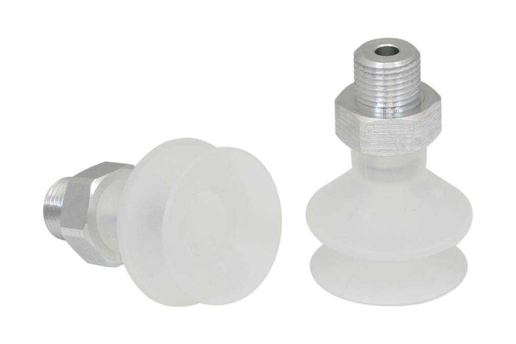 FSGA 25 SI-55 G1/8-AG 10.01.06.00402 SCHMALZ - Присоска вакуумная сильфон 1.5 гофра, 25 мм, силикон, G1/8