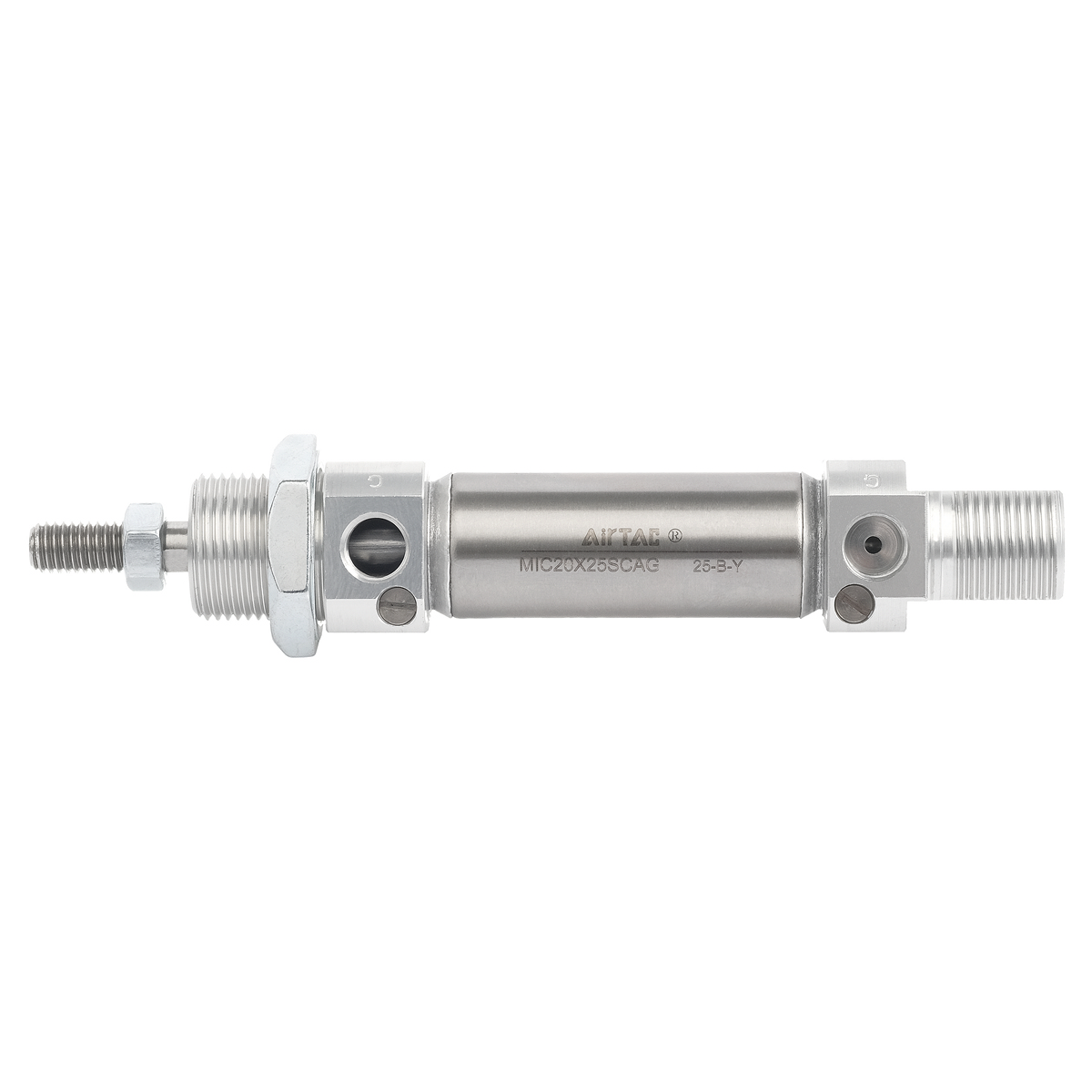 MIC20X25SCAG AirTAC - Пневмоцилиндр ISO 6432, 20x25 мм, двуст. действ., пневм. демпф., магнитный