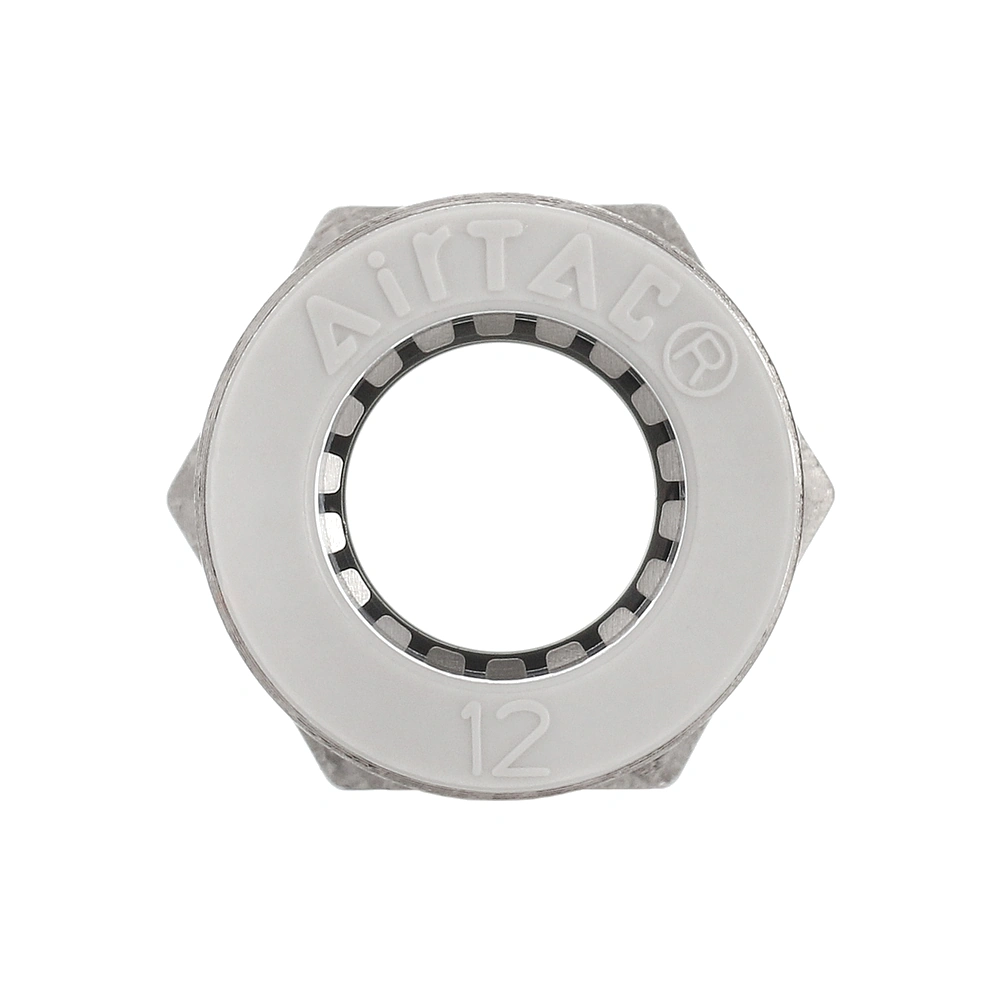 PCF1203 AirTAC — фитинг прямой с внутренней резьбой 3/8”, под трубку 12 мм