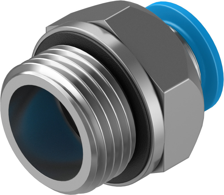 QS-G3/8-8 186100 FESTO - Штуцер прямой с нар. резьбой цанговый G3/8-8 мм