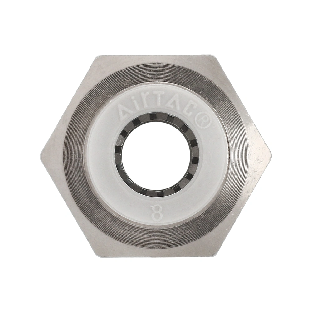 PCF803 AirTAC — фитинг прямой с внутренней резьбой 3/8”, под трубку 8 мм