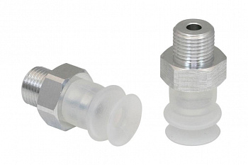 FSGA 14 SI-55 G1/8-AG 10.01.06.00384 SCHMALZ - Присоска вакуумная сильфон 1.5 гофра, 14 мм, силикон, G1/8