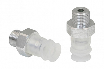 FSGA 11 SI-55 G1/8-AG 10.01.06.00085 SCHMALZ - Присоска вакуумная сильфон 1.5 гофра, 11 мм, силикон, G1/8